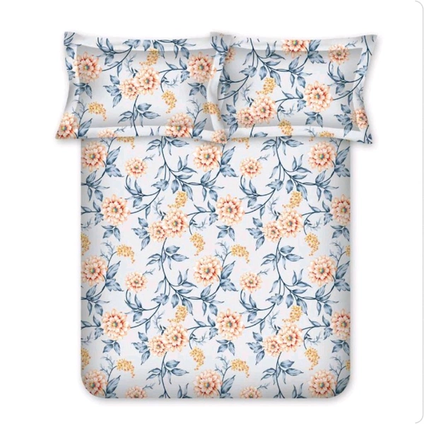 Bombay Dyeing King Size Bedsheet Cotton Bed Sheet 108 X 108 Inch With 2 Pillow Covers - 2.74 M X 2.74 M
