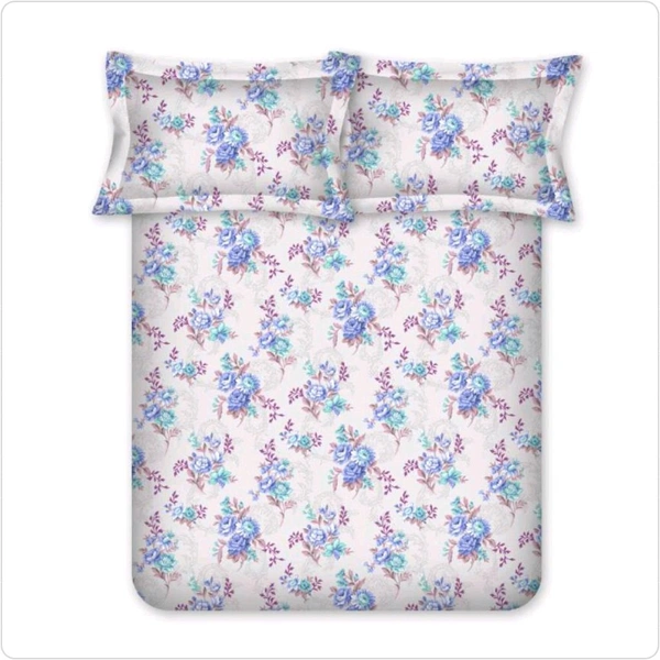 Bombay Dyeing King Size Bedsheet Cotton Bed Sheet 108 X 108 Inch With 2 Pillow Covers - 2.74 M X 2.74 M