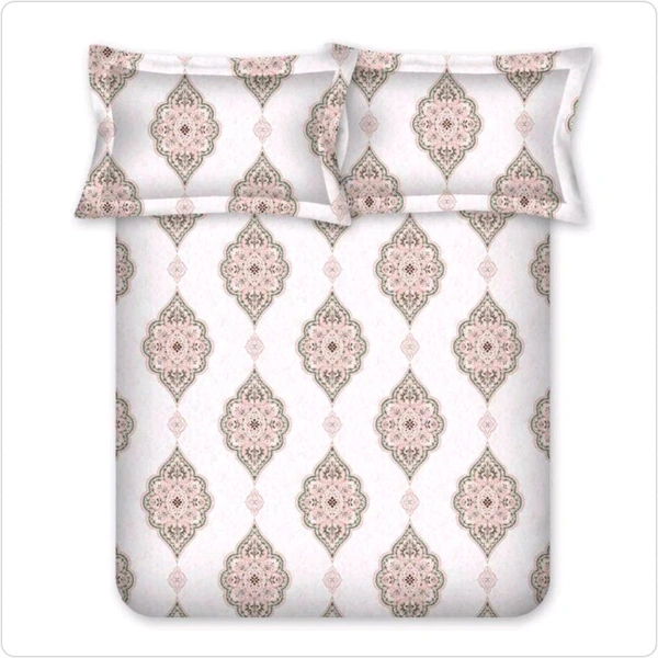 Bombay Dyeing King Size Bedsheet Cotton Bed Sheet 108 X 108 Inch With 2 Pillow Covers - 2.74 M X 2.74 M
