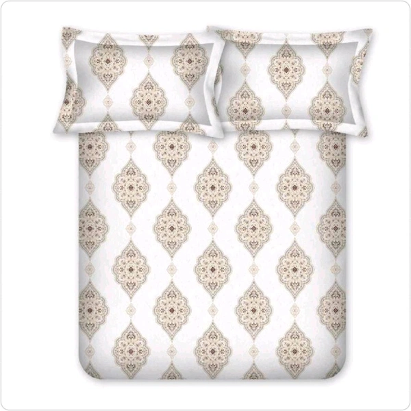 Bombay Dyeing King Size Bedsheet Cotton Bed Sheet 108 X 108 Inch With 2 Pillow Covers - 2.74 M X 2.74 M