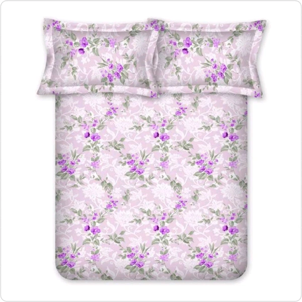 Bombay Dyeing King Size Bedsheet Cotton Bed Sheet 108 X 108 Inch With 2 Pillow Covers - 2.74 M X 2.74 M