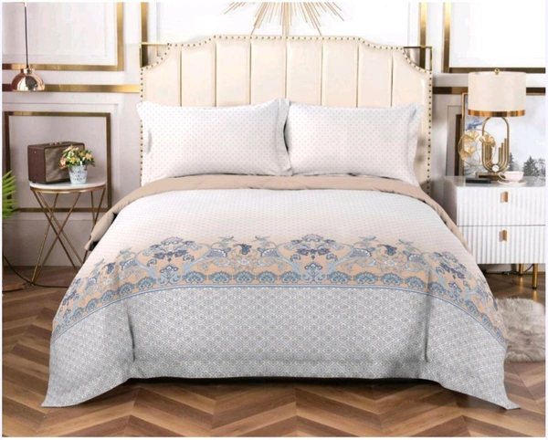 Bombay Dyeing King Size Bedsheet Cotton Bed Sheet 108 X 108 Inch Best Quality Bedsheet With 2 Pillow Covers - 2.74 M X 2.74 M