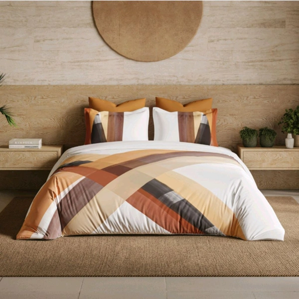 Ddecor Bedsheet King Size Bedsheet Digital Print Abstract Bedsheet 108 X 108 Inch With 2 Pillow Cover  - 2.74 M X 2.74 M