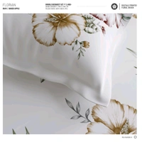 Ddecor Bedsheet King Size Bedsheet Digital Print Floral Bedsheet 9 Feet X 9 Feet With 2 Pillow Cover  - 2.74 M X 2.74 M