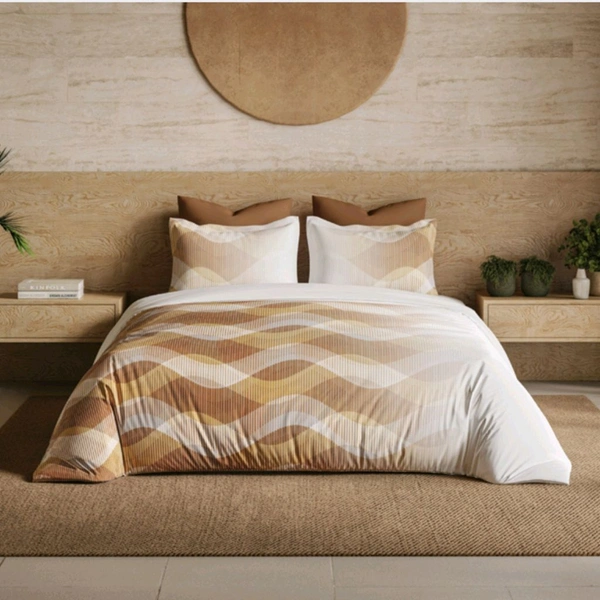 Ddecor Bedsheet King Size Bedsheet Digital Print Abstract Bedsheet 9 Feet X 9 Feet With 2 Pillow Cover  - 2.74 M X 2.74 M