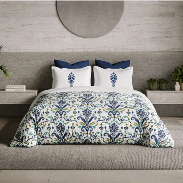 Ddecor Bedsheet King Size Bedsheet Digital Print Ethenic Bedsheet 2.74 Meter X 2.74 Meter With 2 Pillow Cover  - 2.74 M X 2.74 M