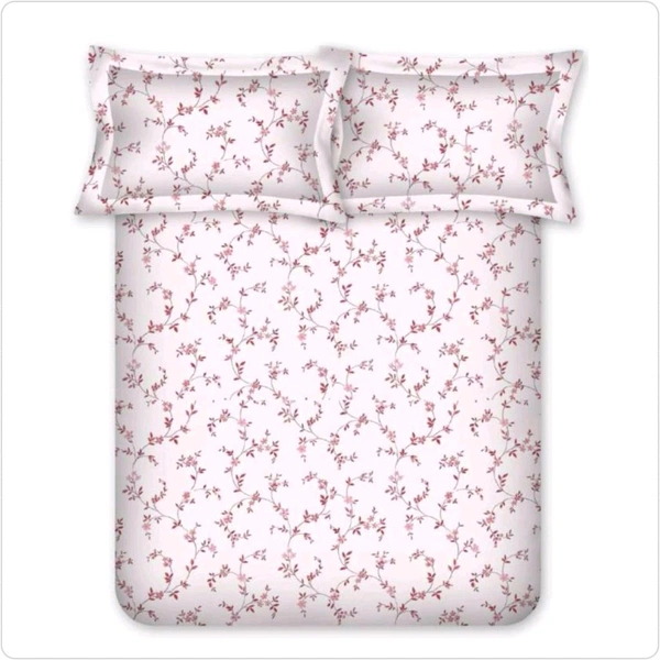 Bombay Dyeing Bedsheet King Size Cotton Floral 525 B Bedsheet  - 2.74 M X 2.74 M