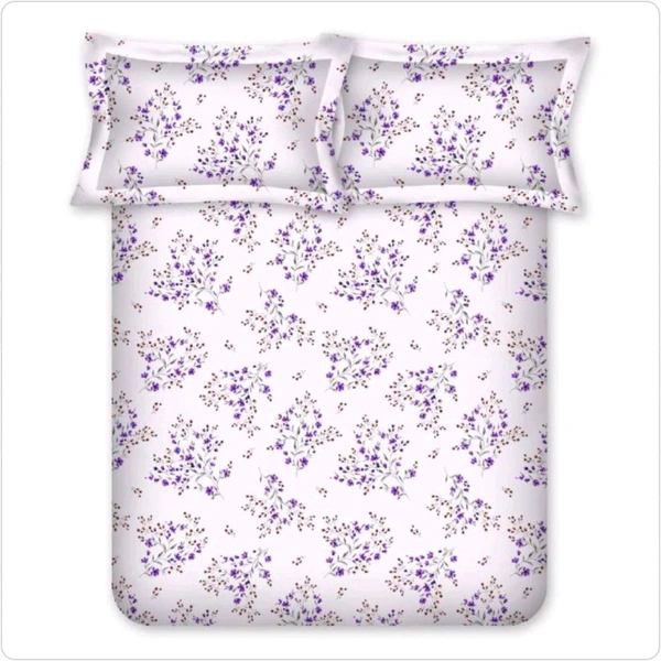 Bombay Dyeing Bedsheet King Size Cotton Floral 525 B Bedsheet  - 2.74 M X 2.74 M