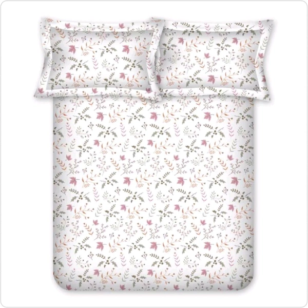 Bombay Dyeing Bedsheet King Size Cotton Floral 525 B Bedsheet  - 2.74 M X 2.74 M