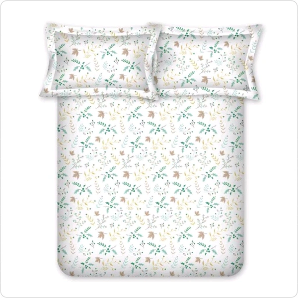 Bombay Dyeing Bedsheet King Size Cotton Floral 525 B Bedsheet  - 2.74 M X 2.74 M