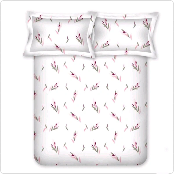 Bombay Dyeing Bedsheet King Size Cotton Floral 525 B Bedsheet  - 2.74 M X 2.74 M
