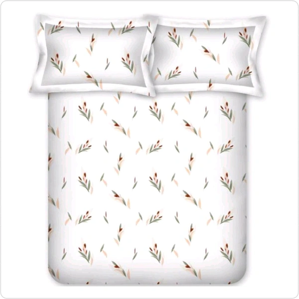 Bombay Dyeing Bedsheet King Size Cotton Floral 525 B Bedsheet  - 2.74 M X 2.74 M