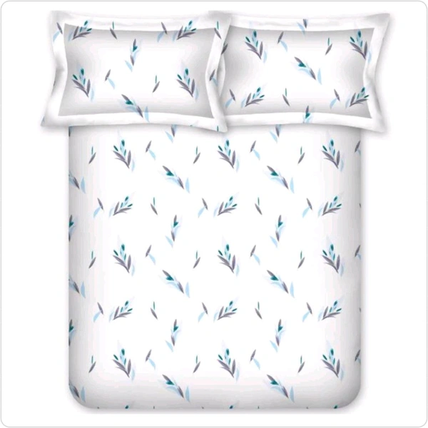 Bombay Dyeing Bedsheet King Size Cotton Floral 525 B Bedsheet  - 2.74 M X 2.74 M