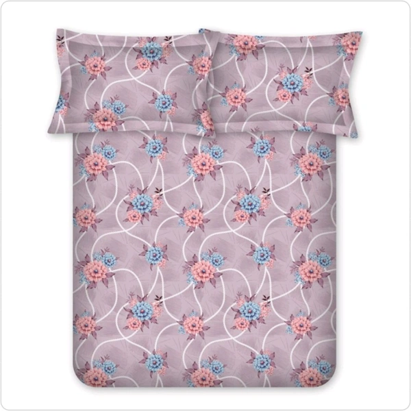 Bombay Dyeing Single Bed Cotton Bedsheet 1.50 M X 2.24 M With 1 Pillow Cover  - 1.50 M X 2.24 M