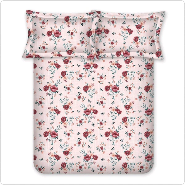 Bombay Dyeing Single Bed Cotton Bedsheet 1.50 M X 2.24 M With 1 Pillow Cover  - 1.50 M X 2.24 M