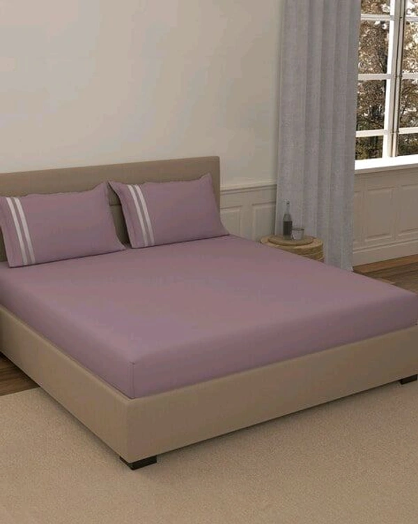 Super King Size Bedsheet 3 X 3 Meter Bed Sheet With 2 Pillow Covers Plain Heavy Tc Premium Quality Smooth Bedsheet Shop Online - 3.00 M X 3.00 M