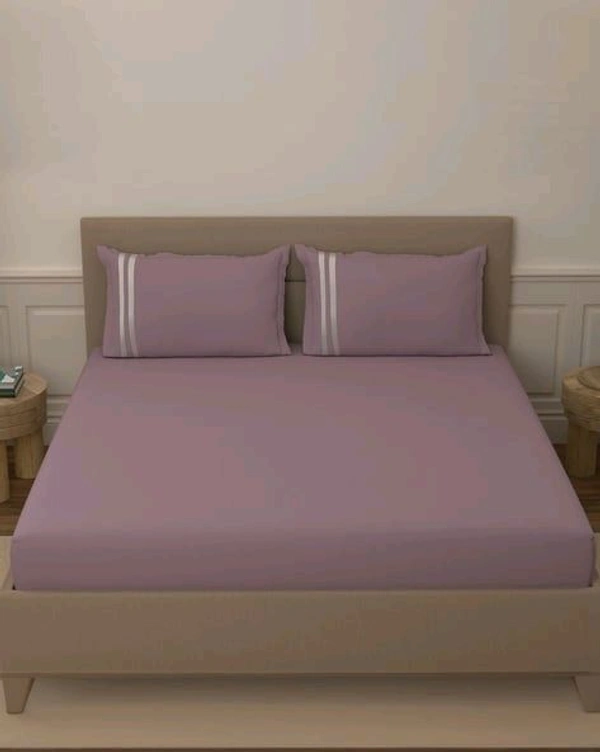 Super King Size Bedsheet 3 X 3 Meter Bed Sheet With 2 Pillow Covers Plain Heavy Tc Premium Quality Smooth Bedsheet Shop Online - 3.00 M X 3.00 M
