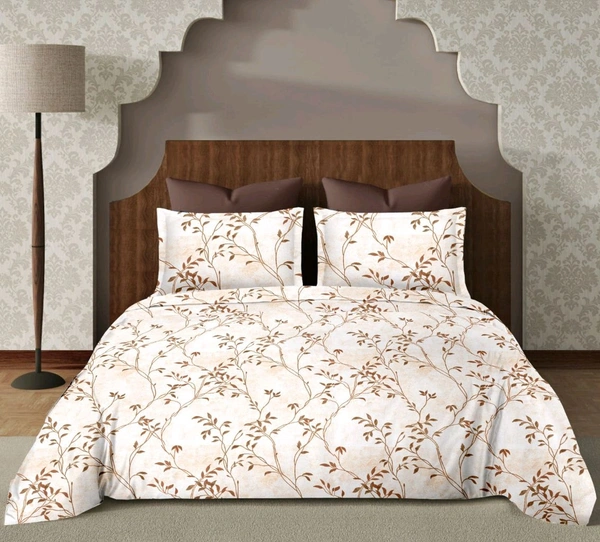Super King Size BedSheet 120 Inch X 120 Inch With 2 Pillow Cover  - 3.00 M X 3.00 M