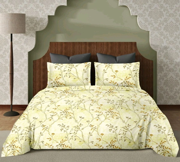 Super King Size BedSheet 120 Inch X 120 Inch With 2 Pillow Cover  - 3.00 M X 3.00 M