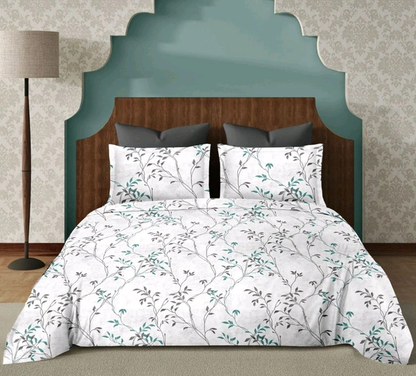 Super King Size BedSheet 120 Inch X 120 Inch With 2 Pillow Cover  - 3.00 M X 3.00 M