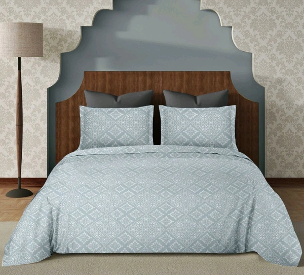 Super King Size BedSheet 120 Inch X 120 Inch With 2 Pillow Cover  - 3.00 M X 3.00 M