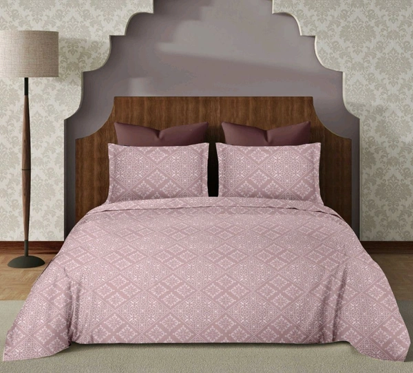 Super King Size BedSheet 120 Inch X 120 Inch With 2 Pillow Cover  - 3.00 M X 3.00 M
