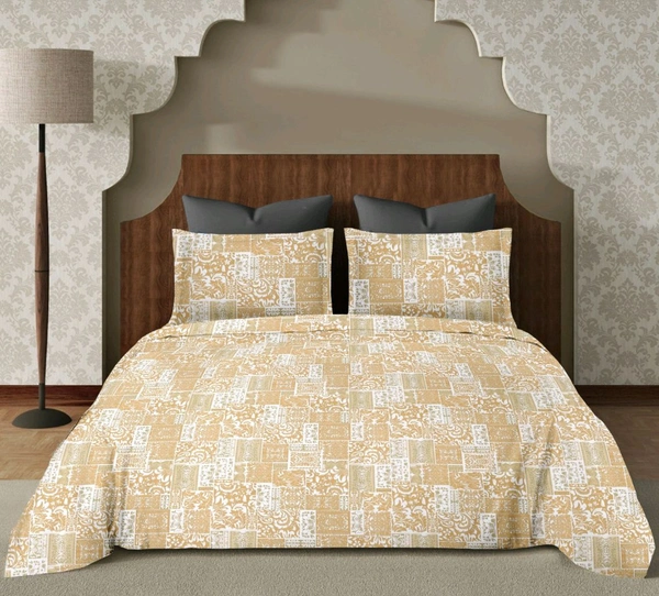 Super King Size BedSheet Double 10 Feet X 10 Feet With 2 Pillow Cover  - 3.00 M X 3.00 M