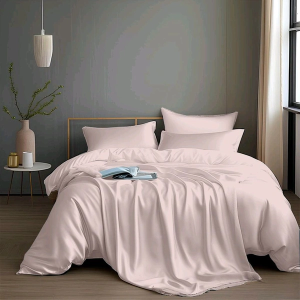 King size BedSheet Plain 400 Tc Cotton Double Bed sheet Heavy Tc 108" X 108"  - 2.74 M X 2.74 M