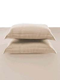 King size BedSheet Plain 400 Tc Cotton Double Bed sheet Heavy Tc 108" X 108" Beidge Colour - 2.74 M X 2.74 M