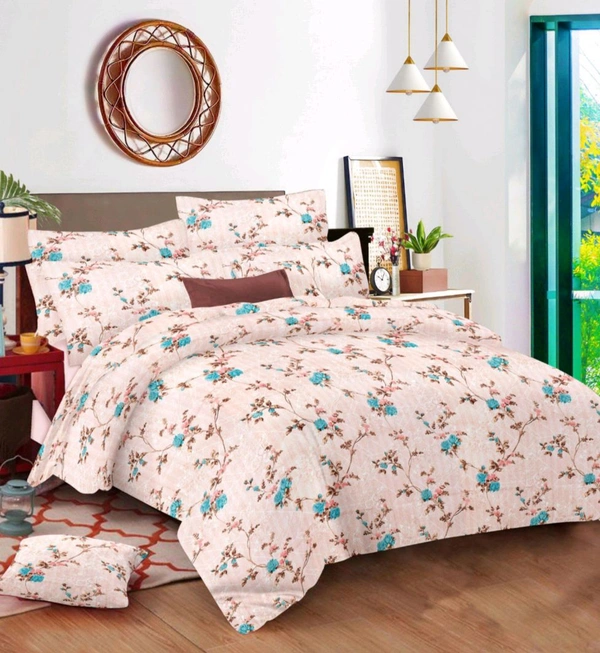 Cotton Double Bedsheet With 2 Pillow Covers Shop Online - 2.24 M X 2.44 M