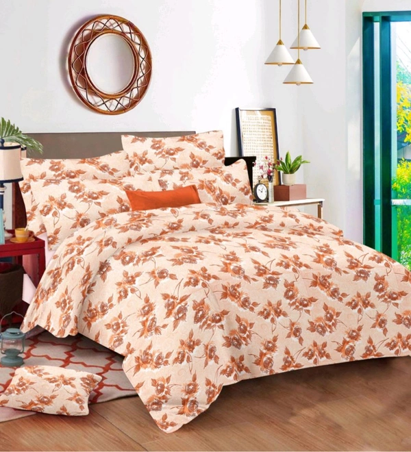 Cotton Double Bedsheet With 2 Pillow Covers Shop Online - 2.24 M X 2.44 M
