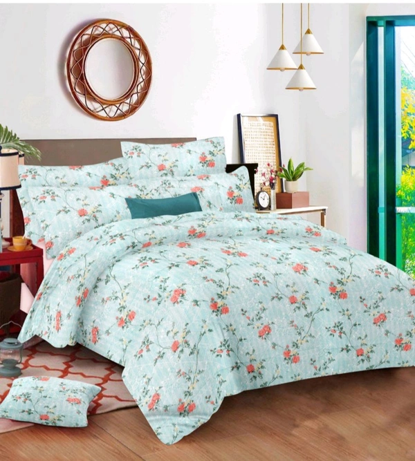 Cotton Double Bedsheet With 2 Pillow Covers Shop Online - 2.24 M X 2.44 M
