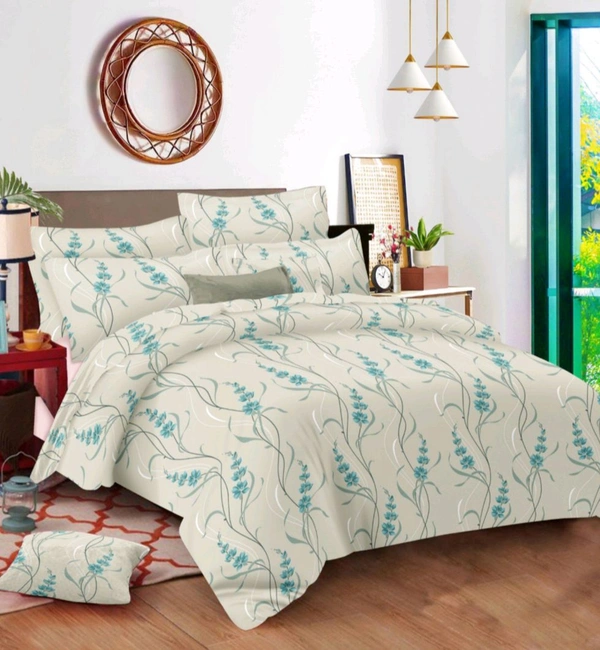 Cotton Double Bedsheet With 2 Pillow Covers Shop Online - 2.24 M X 2.44 M