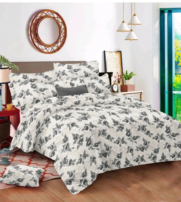 Cotton Double Bedsheet With 2 Pillow Covers Shop Online - 2.24 M X 2.44 M