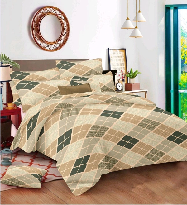 Cotton Double Bedsheet With 2 Pillow Covers Shop Online - 2.24 M X 2.44 M