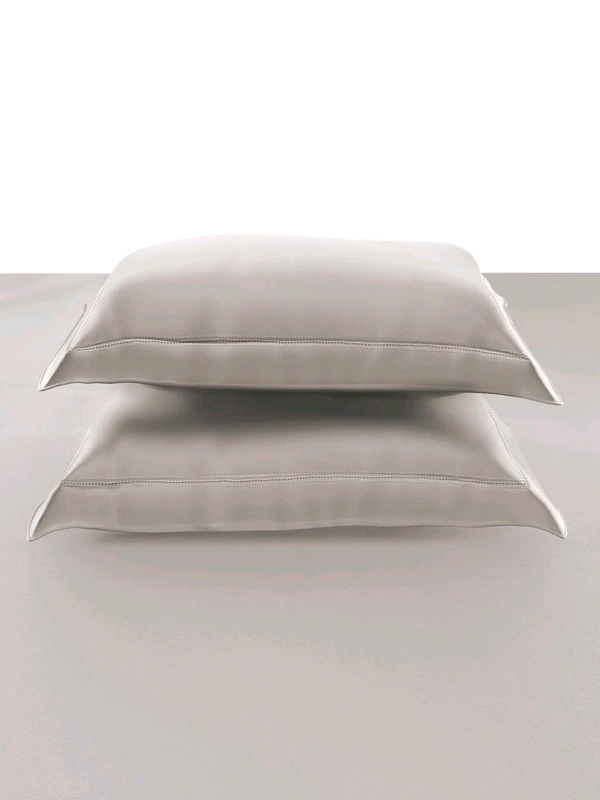 King size BedSheet Plain 400 Tc Cotton Double Bed sheet Heavy Tc 108" X 108" Willow Grey - 2.74 M X 2.74 M