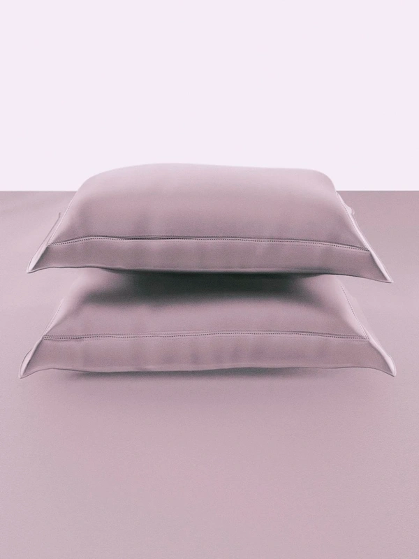 King size BedSheet Plain 400 Tc Cotton Double Bed sheet Heavy Tc 108" X 108" Lilac - 2.74 M X 2.74 M