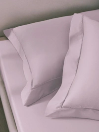 King size BedSheet Plain 400 Tc Cotton Double Bed sheet Heavy Tc 108" X 108" Lilac - 2.74 M X 2.74 M