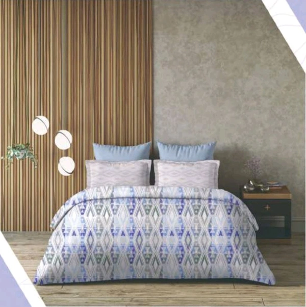 King Size Bedsheet Double Pure Cotton Bedsheet 9 Feet X 9 Feet With 2 Pillow Covers - 2.74 M X 2.74 M