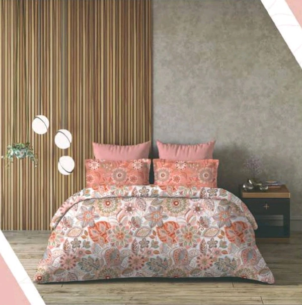 King Size Bedsheet Double Pure Cotton Bedsheet 108 X 108 Inch With 2 Pillow Covers - 2.74 M X 2.74 M