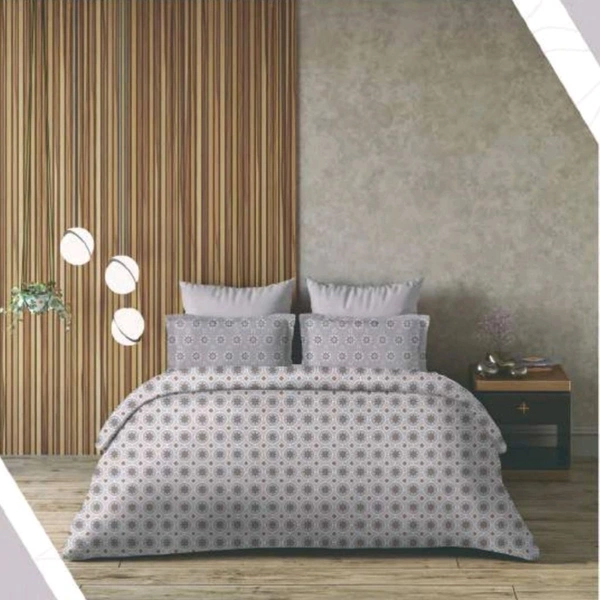King Size Bedsheet Double Pure Cotton Bedsheet 108 X 108 Inch With 2 Pillow Covers - 2.74 M X 2.74 M