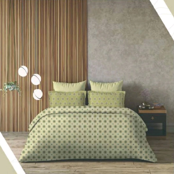 King Size Bedsheet Double Pure Cotton Bed sheet 108 X 108 Inch With 2 Pillow Covers - 2.74 M X 2.74 M
