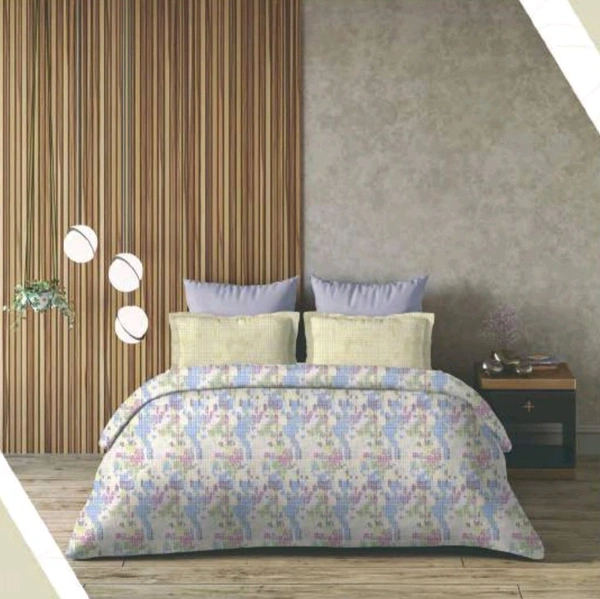 King Size Bedsheet Double Pure Cotton Bedsheet 9 Feet X 9 Feet With 2 Pillow Covers - 2.74 M X 2.74 M