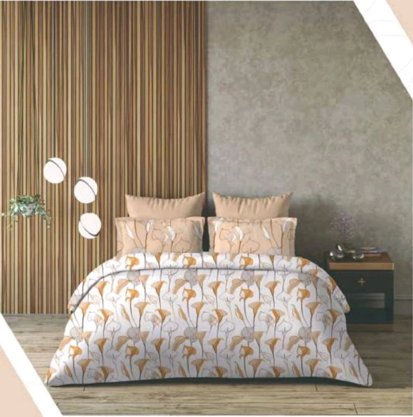 King Size Bedsheet Double Pure Cotton Bedsheet 9 Feet X 9 Feet With 2 Pillow Covers - 2.74 M X 2.74 M