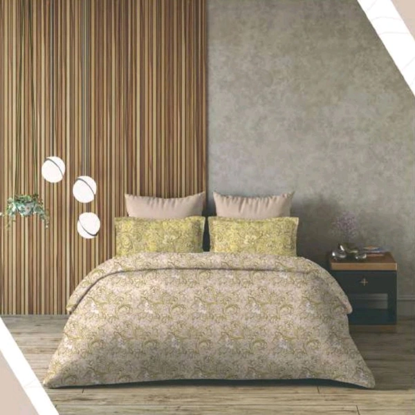 King Size Bedsheet Double Pure Cotton Bedsheet 9 Feet X 9 Feet With 2 Pillow Covers - 2.74 M X 2.74 M