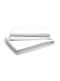 Arvind King size Bed Sheet Plain 400 Tc Cotton Double Bed sheet White Brand Arvind  - 2.74 M X 2.74 M