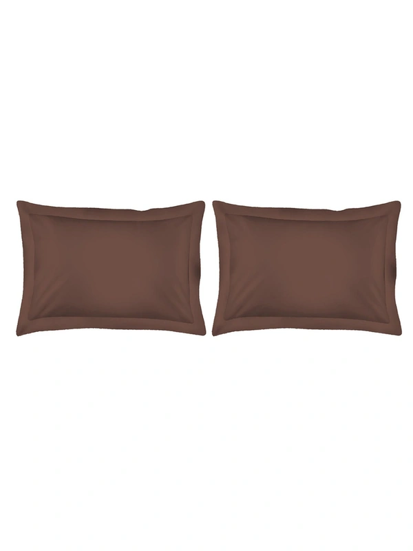King size BedSheet Plain 400 Tc Cotton Double Bed sheet  - 2.74 M X 2.74 M, Coffee