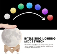 3D Moon Lamp - White