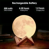 3D Moon Lamp - White