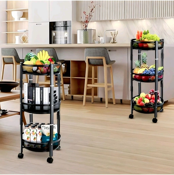 Foldable Kitchen Trolley Rack - Dorado